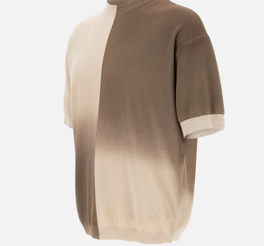 EMPORIO ARMANI Maglia con stampa degradé BROWN Uomo 