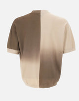 EMPORIO ARMANI Maglia con stampa degradé BROWN Uomo 