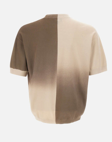 EMPORIO ARMANI Maglia con stampa degradé BROWN Uomo 