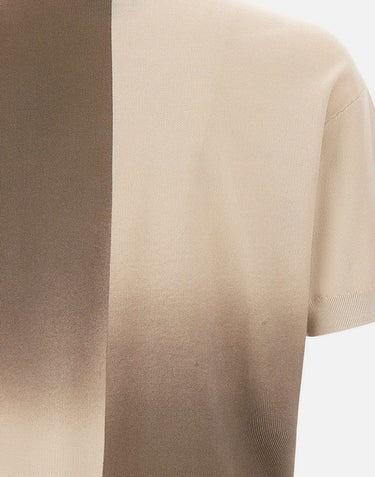 EMPORIO ARMANI Maglia con stampa degradé BROWN Uomo 