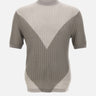 EMPORIO ARMANI Maglia in misto lana a maniche corte GREY Uomo 