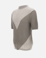 EMPORIO ARMANI Maglia in misto lana a maniche corte GREY Uomo 