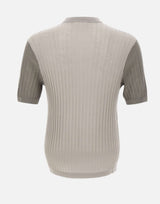 EMPORIO ARMANI Maglia in misto lana a maniche corte GREY Uomo 