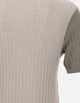 EMPORIO ARMANI Maglia in misto lana a maniche corte GREY Uomo 