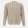 EMPORIO ARMANI Maglione con motivo jacquard bicolore BEIGE Uomo 