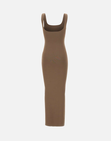 "Square Neck Knit Midi" ESSS26DR03237 0087 ENTIRE STUDIOS 