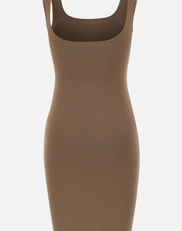 "Square Neck Knit Midi" ESSS26DR03237 0087 ENTIRE STUDIOS 