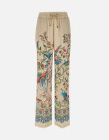 Pantaloni ampi con stampa piazzata flora e fauna WREA0072 99SPSI6X0802 ETRO 