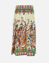 Gonna midi plissé in cotone con stampa paisley floreale WRFA0112 99SP5I0X0800 ETRO 