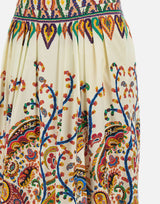 Gonna midi plissé in cotone con stampa paisley floreale WRFA0112 99SP5I0X0800 ETRO 