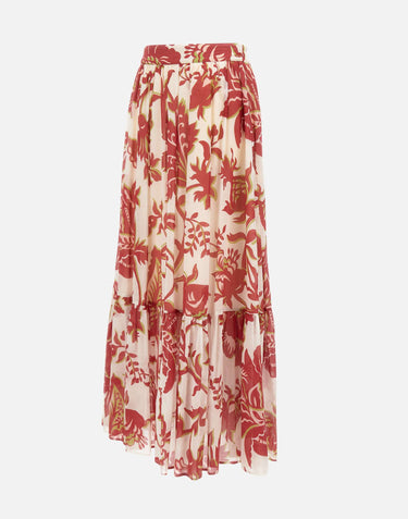 Gonna lunga in cotone con stampa floreale WRFA0114 99SA5U0X0808 ETRO 