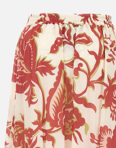 Gonna lunga in cotone con stampa floreale WRFA0114 99SA5U0X0808 ETRO 