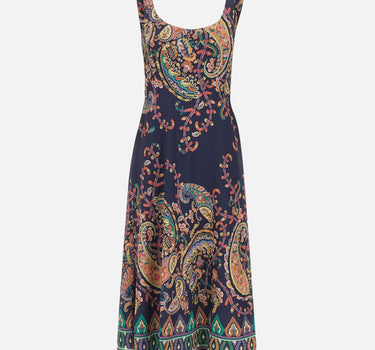 Abito midi con motivo paisley floreale WRHA0555 99SPSI1X0883 ETRO 