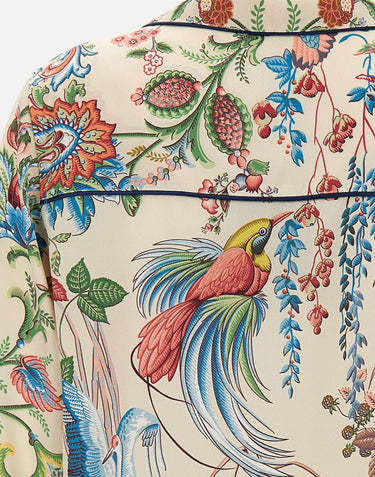 Camicia in twill con stampa flora e fauna WRIA0100 99SPSI4X0802 ETRO 