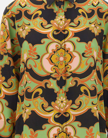 Camicia lunga in seta con stampa floreale WRIA0103 AKI44X0812 ETRO 