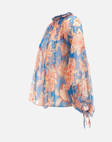 Blusa in seta con motivo floreale WRIA0107 99SA1Q8X0882 ETRO 