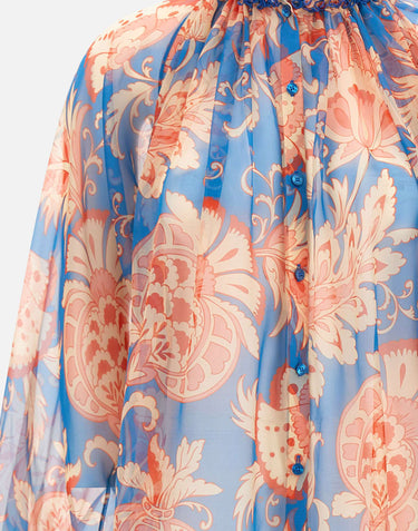 Blusa in seta con motivo floreale WRIA0107 99SA1Q8X0882 ETRO 