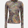 Top in tulle stretch con motivo Paisley WRJA0038 AKG51X0884 ETRO 
