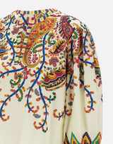 Blusa in cotone con stampa paisley floreale WRJA0088 99SP5I1X0800 ETRO 