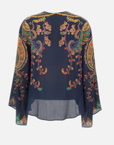 Blusa in seta con stampa paisley floreale WRJA0162 AKG23X0883 ETRO 