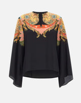 Blusa in seta con stampa paisley floreale WRJA0162 AKI43X0813 ETRO 