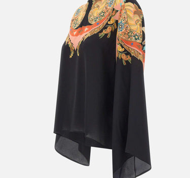 Blusa in seta con stampa paisley floreale WRJA0162 AKI43X0813 ETRO 