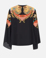 Blusa in seta con stampa paisley floreale WRJA0162 AKI43X0813 ETRO 