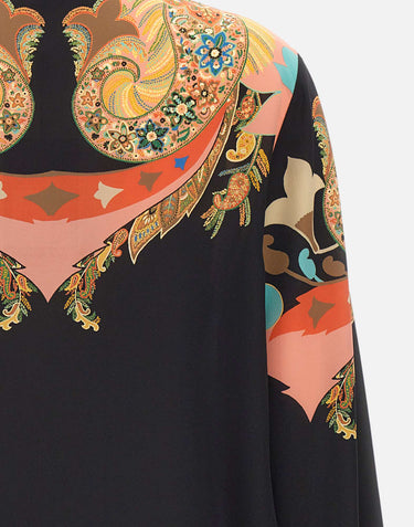 Blusa in seta con stampa paisley floreale WRJA0162 AKI43X0813 ETRO 