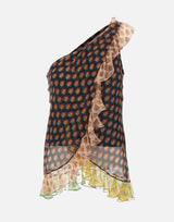 Top monospalla in seta con volant WRJA0166 99SA1Q5X0811 ETRO 
