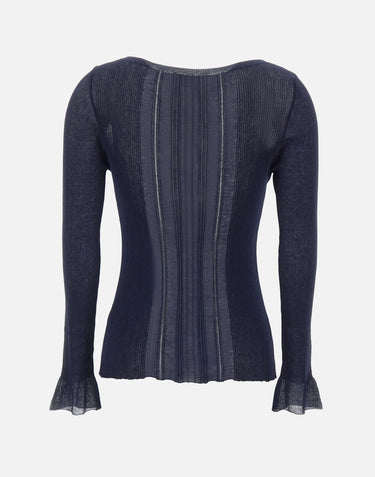 Maglia jacquard in misto cotone see-through WRKE0385 AQ329B0324 ETRO 