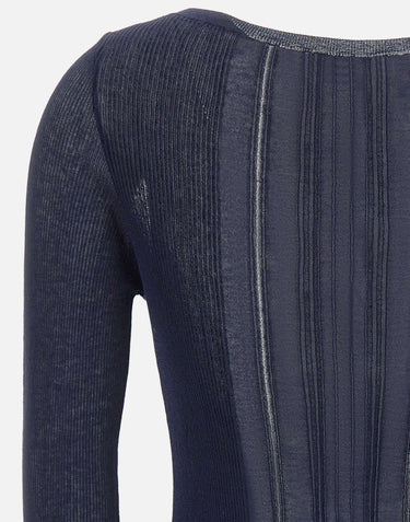 Maglia jacquard in misto cotone see-through WRKE0385 AQ329B0324 ETRO 