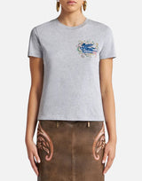 T-shirt con ricamo e Pegaso WRMA0005 AR477S8290 ETRO 