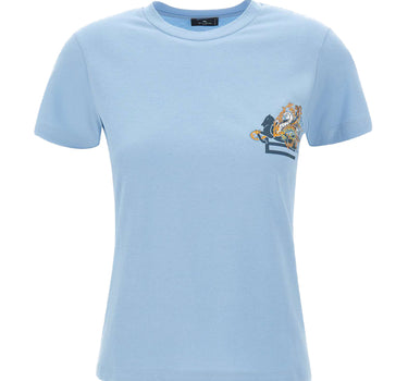 T-shirt con ricamo e Pegaso WRMA0006 AR473B0071 ETRO 