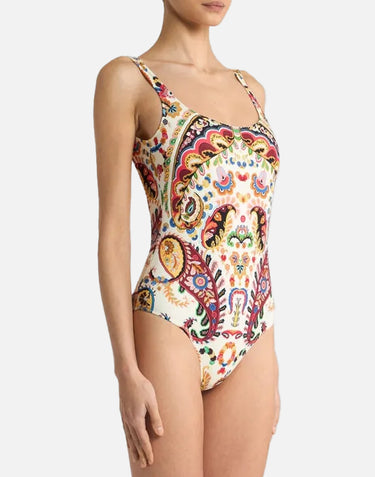 Costume intero con motivo paisley floreale WRPB0010 AKF28X0800 ETRO 