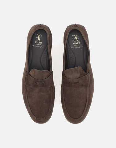 FABI Mocassini in pelle scamosciata BROWN Uomo 