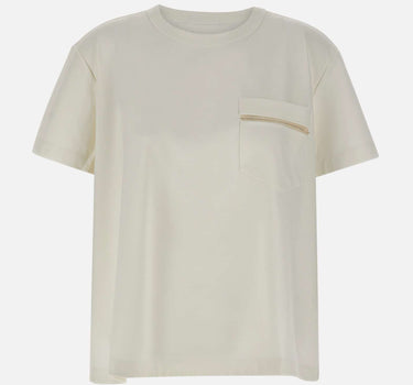 FABIANA FILIPPI T-shirt in jersey con taschino WHITE Donna 