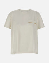 FABIANA FILIPPI T-shirt in jersey con taschino WHITE Donna 