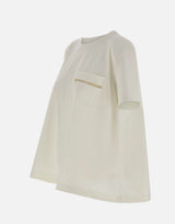FABIANA FILIPPI T-shirt in jersey con taschino WHITE Donna 