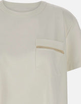 FABIANA FILIPPI T-shirt in jersey con taschino WHITE Donna 