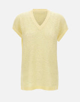 FABIANA FILIPPI Maglia smanicata con paillettes YELLOW Donna 