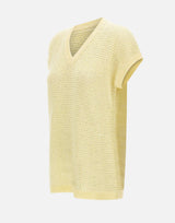 FABIANA FILIPPI Maglia smanicata con paillettes YELLOW Donna 