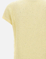FABIANA FILIPPI Maglia smanicata con paillettes YELLOW Donna 