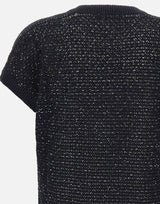 Maglia smanicata con paillettes MAD276F531 M120VR5 FABIANA FILIPPI 