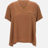FABIANA FILIPPI Top in misto viscosa BROWN Donna 