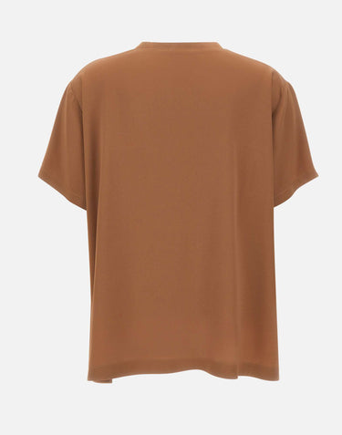 FABIANA FILIPPI Top in misto viscosa BROWN Donna 