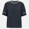 FABIANA FILIPPI Top in crepe de chine BLUE Donna 