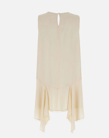 FABIANA FILIPPI Top in crepe de chine WHITE Donna 