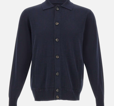 FILIPPO DE LAURENTIIS Cardigan con collo polo BLUE Uomo 