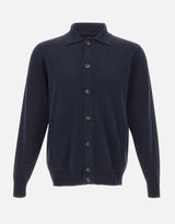 FILIPPO DE LAURENTIIS Cardigan con collo polo BLUE Uomo 