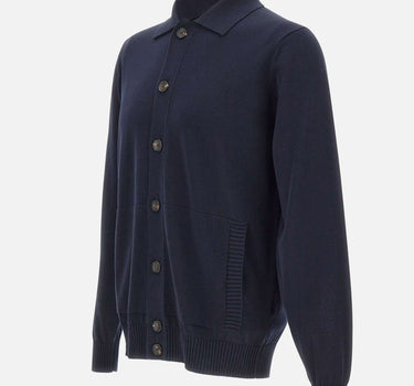 FILIPPO DE LAURENTIIS Cardigan con collo polo BLUE Uomo 